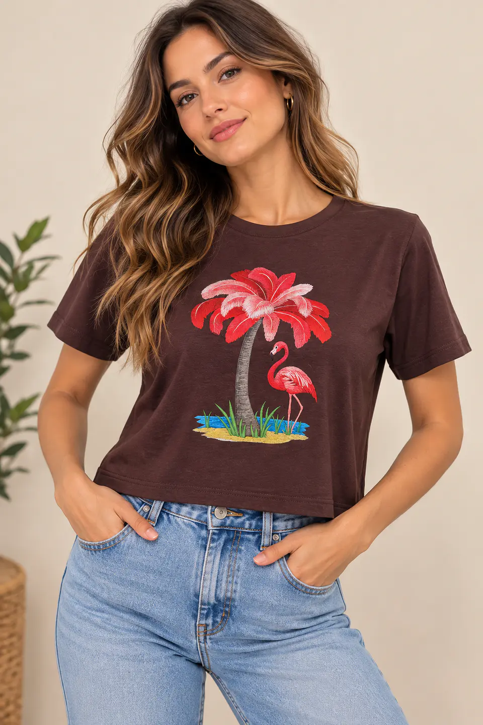 Polera Mujer de Viscosa Estampada | Talla Única 4