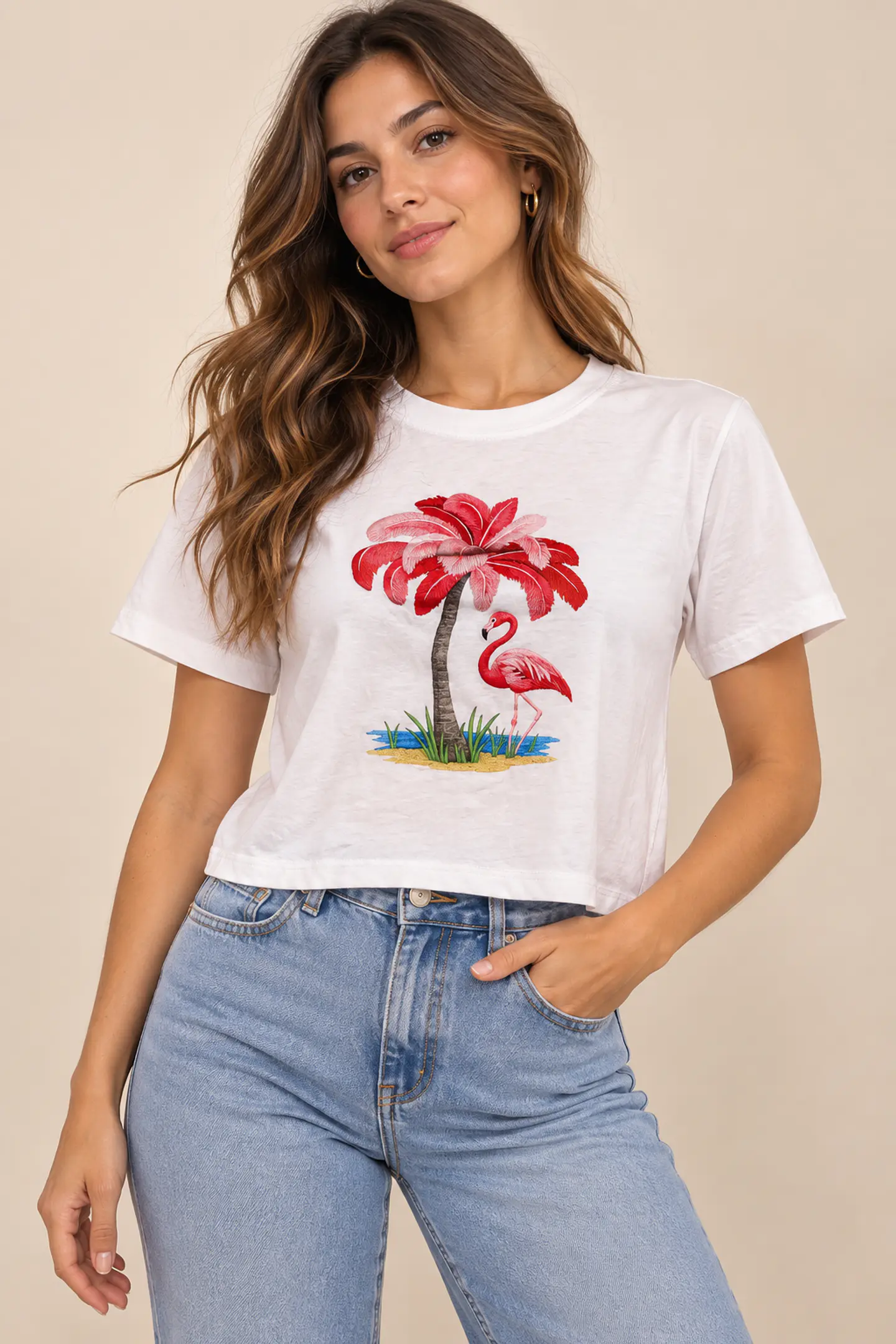 Polera Mujer de Viscosa Estampada | Talla Única 7