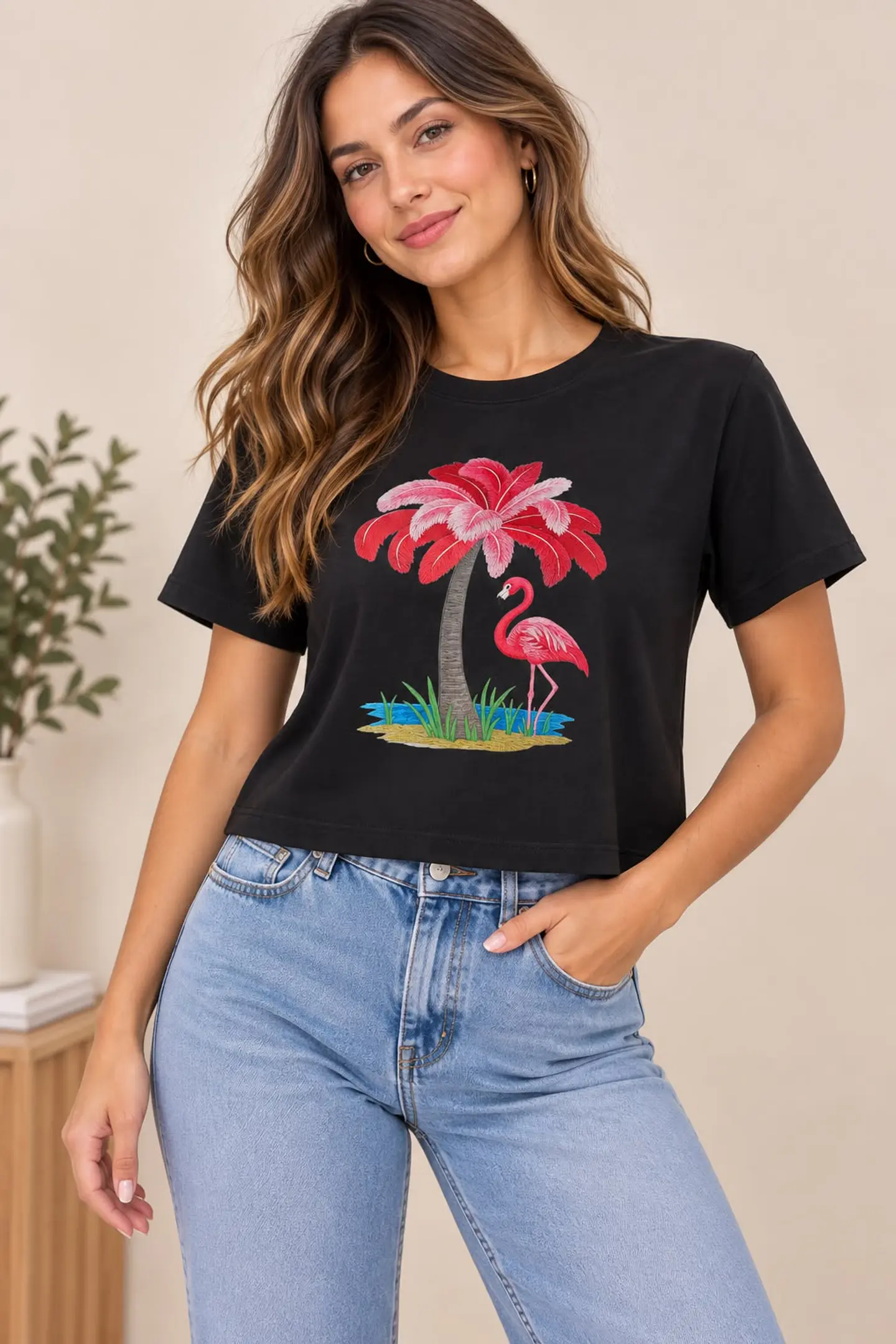 Polera Mujer de Viscosa Estampada | Talla Única 9