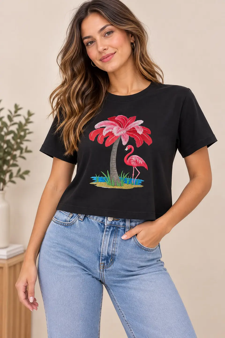 Polera Mujer de Viscosa Estampada | Talla Única 9