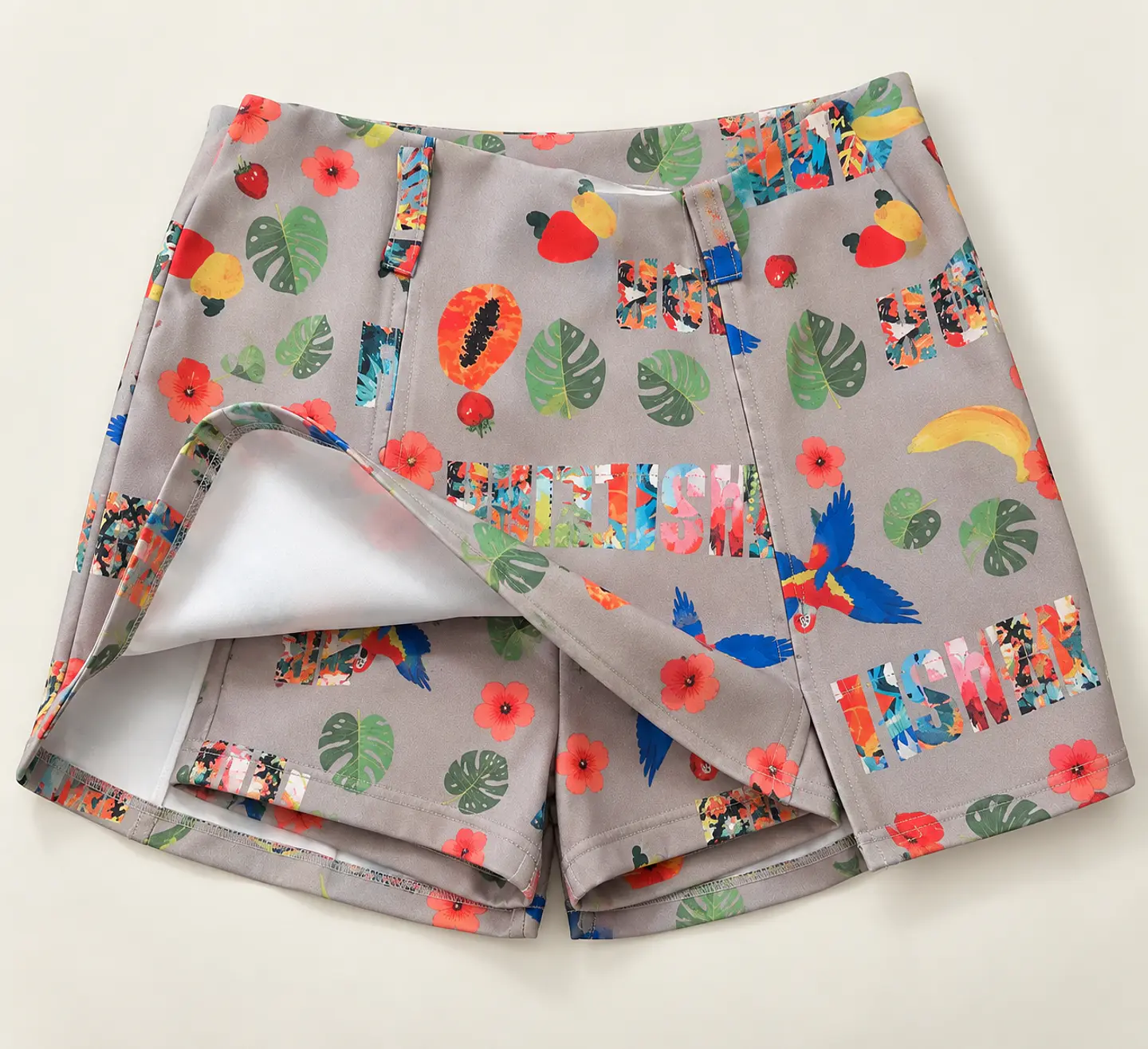 Minifalda Short Mujer Estampada Tropical 2