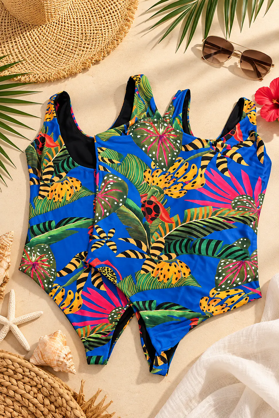 Body Mujer Otinta Estampado Tropical Azul 2