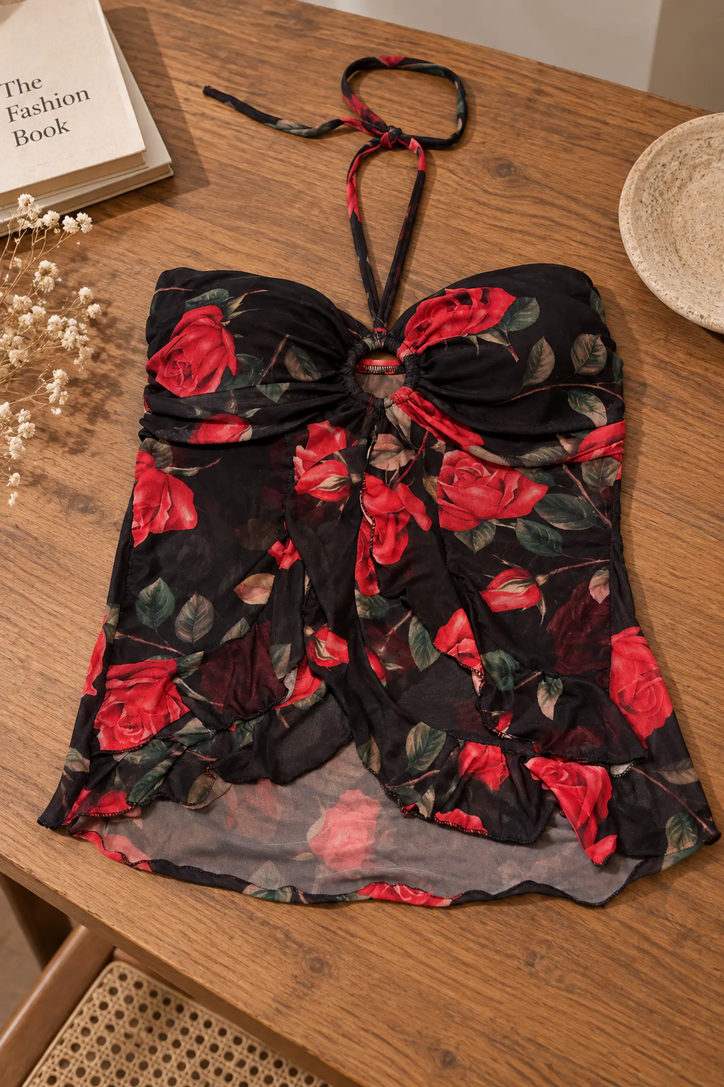Top Mujer Estampado Rosas Transparencia  | Talla S-M 2
