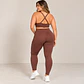 Conjunto Deportivo Mujer Café con Top y Calza | Talla GG 42-44 - Miniatura 2