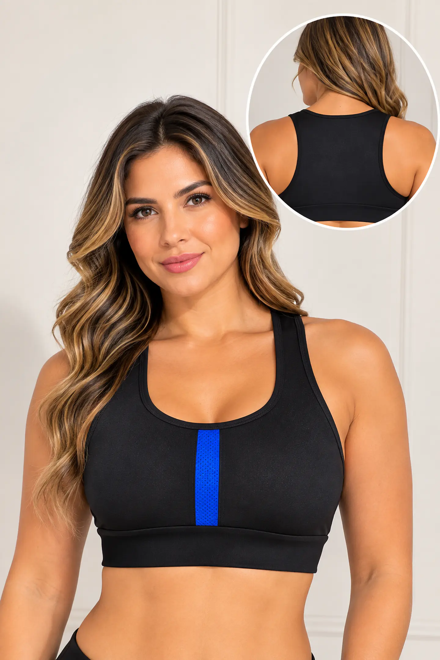 Conjunto Deportivo Carol Mujer Negro y Azul | Talla 38-40 3