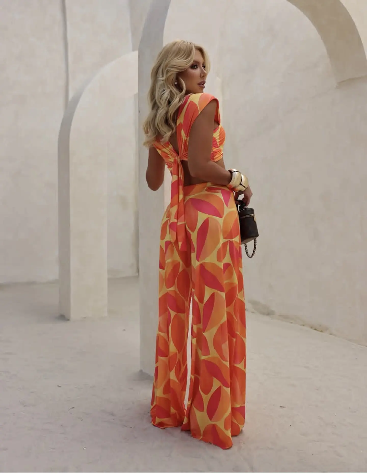 Conjunto Sofía Mujer Estampado | Top y Pantalón Palazzo 3