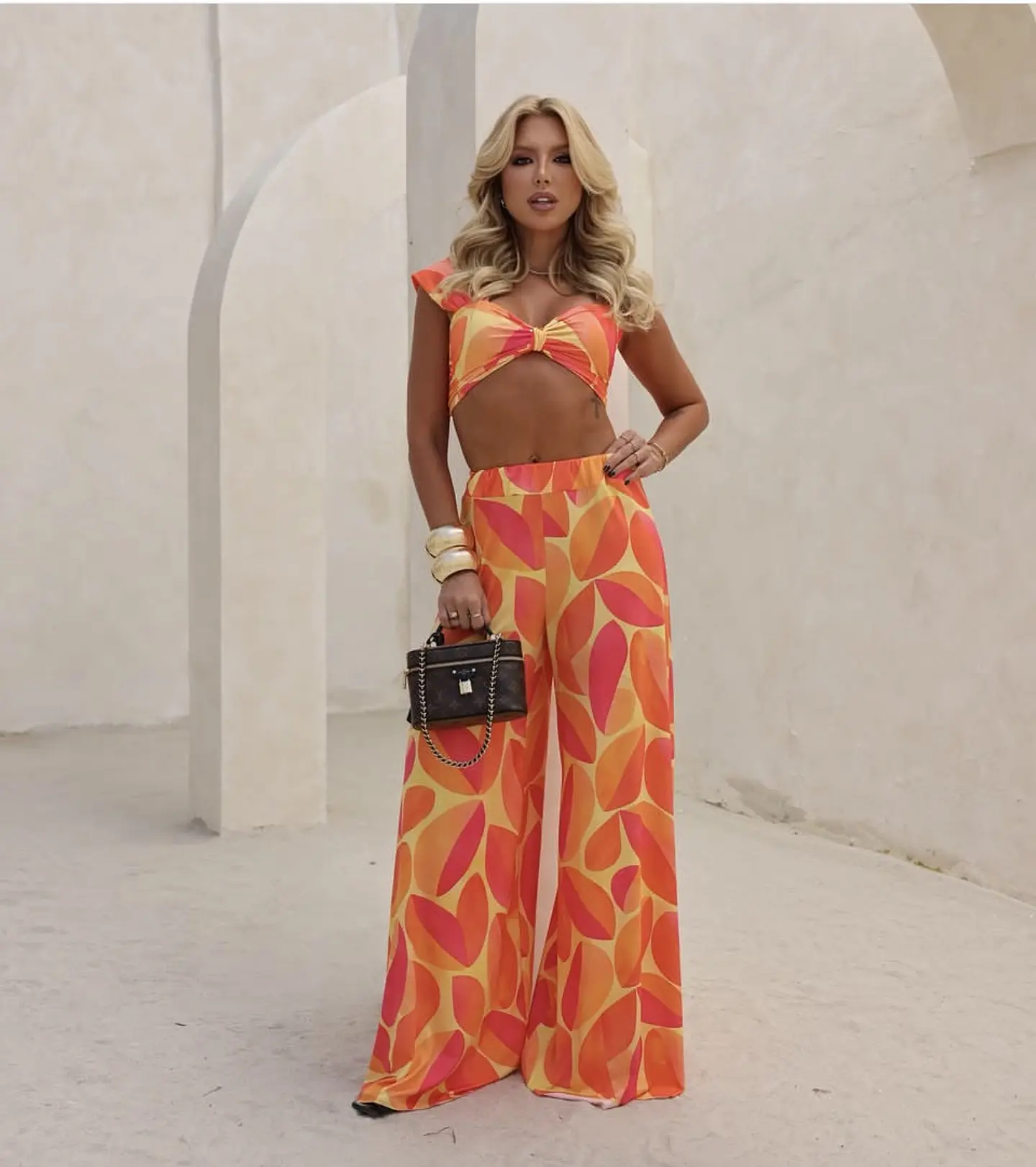 Conjunto Sofía Mujer Estampado | Top y Pantalón Palazzo 4