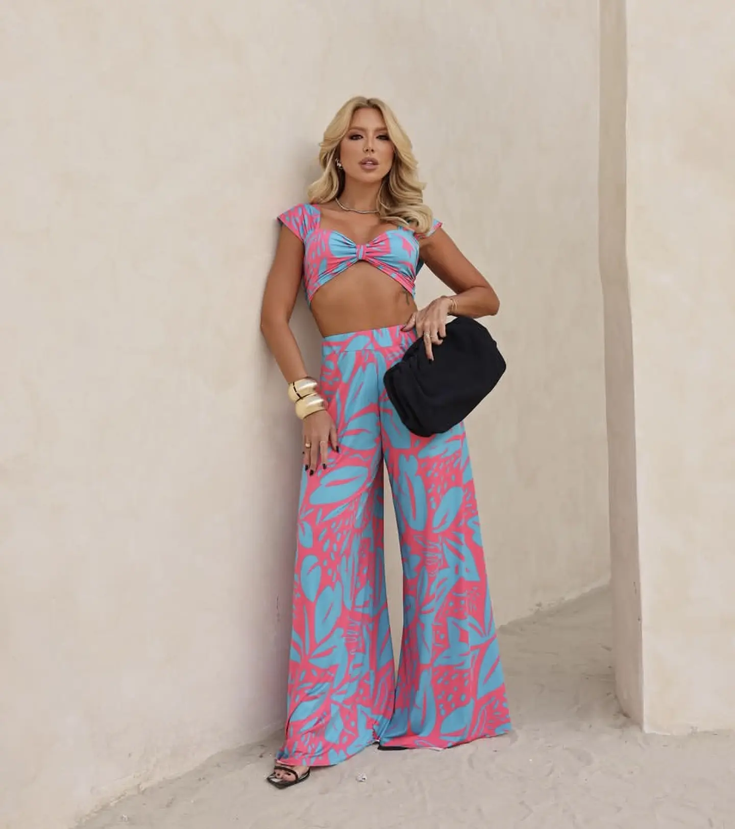 Conjunto Sofía Mujer Estampado | Top y Pantalón Palazzo 6