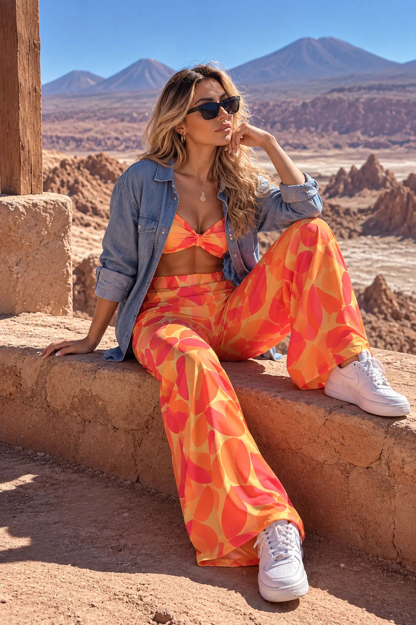 Conjunto Sofía Mujer Estampado | Top y Pantalón Palazzo 9
