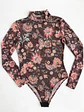 Body Mujer Venemar Transparente Café Floral | Talla M - Miniatura 2