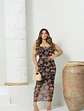 Vestido Venemar Transparencia Floral - Miniatura 1