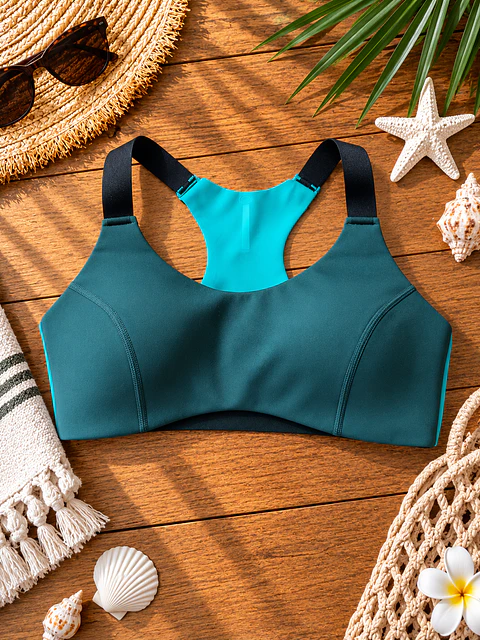Peto Deportivo Mujer Líquido Verde y Turquesa | Talla P (S)