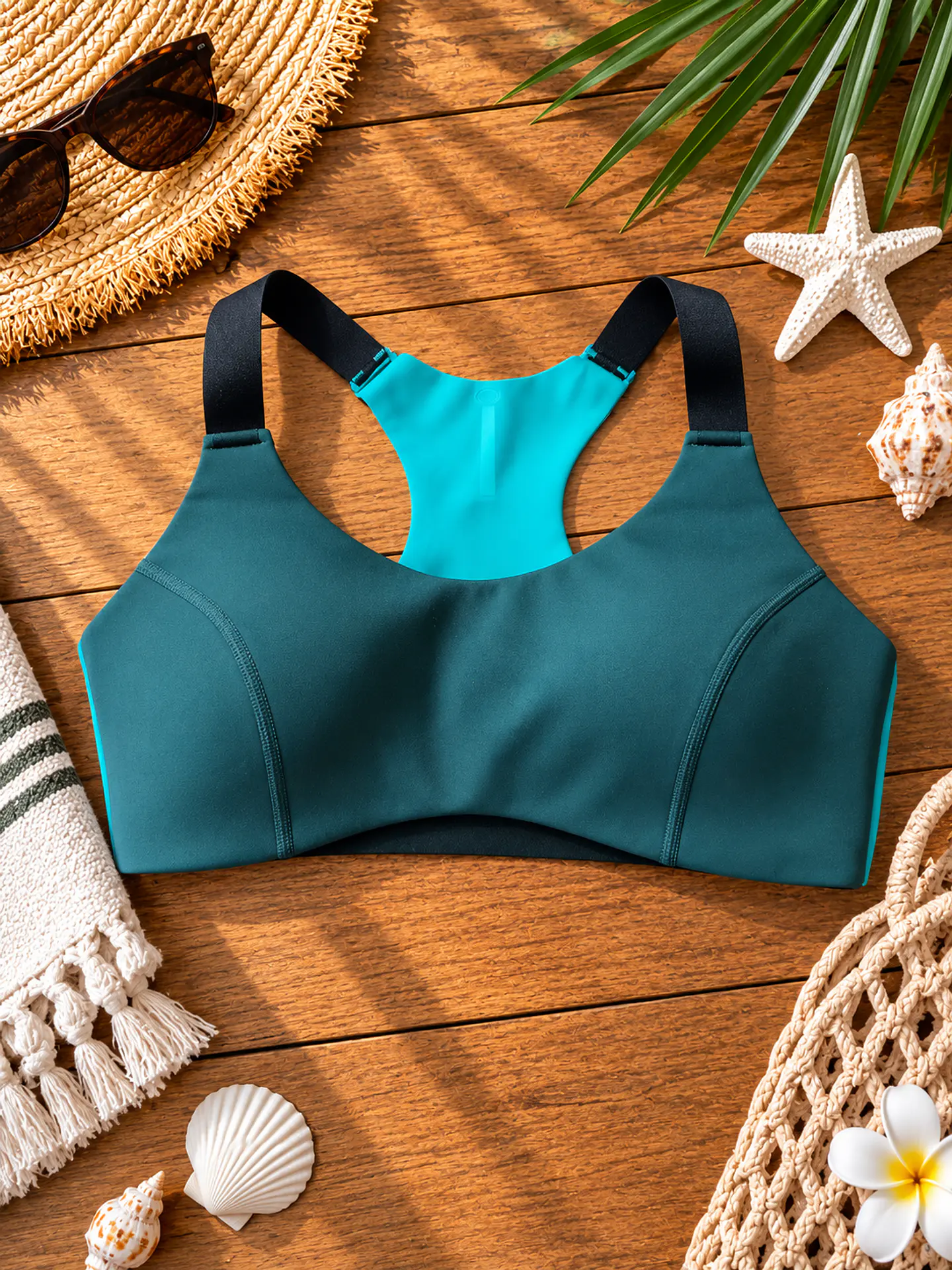 Peto Deportivo Mujer Líquido Verde y Turquesa | Talla P (S) 1