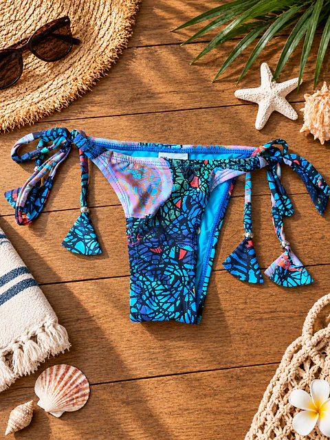 Bottom Bikini Mujer Líquido Estampado Multicolor | Talla M