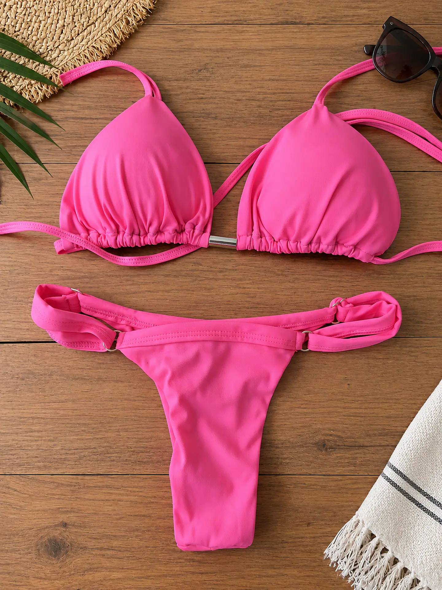 Bikini Mujer de 2 Piezas con Detalle Metálico | Talla P (S) 3