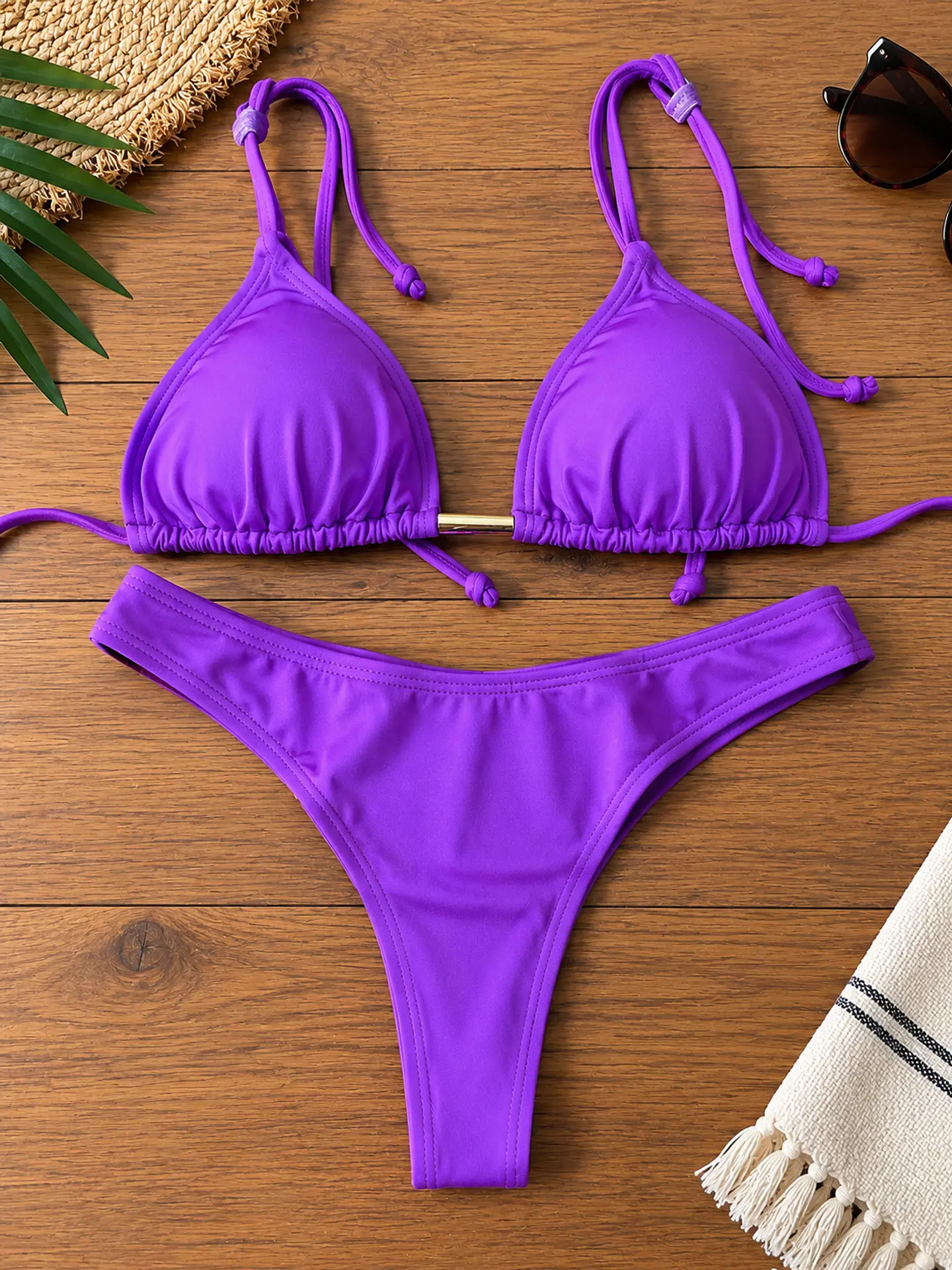 Bikini Mujer de 2 Piezas con Detalle Metálico | Talla M 1