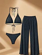 Trío Mujer Amora Negro | Bikini y Pantalón | Talla P (S) - Miniatura 2