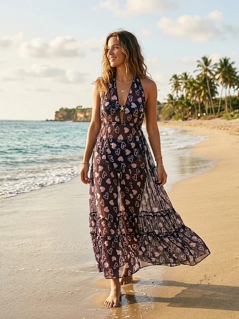 Trío Amora Corazón Mujer | Vestido y Bikini | Talla G (L)