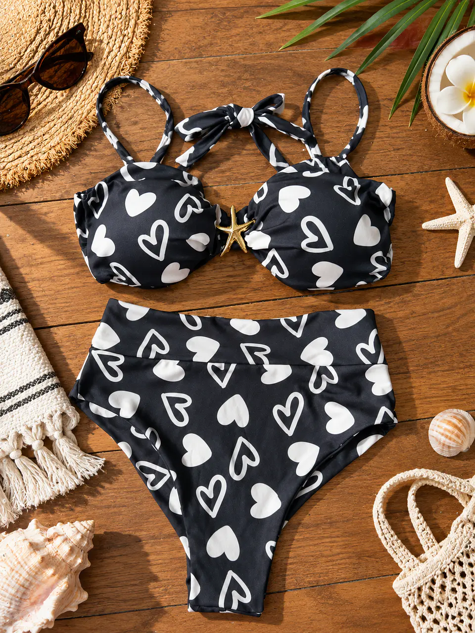 Trío Amora Corazón Mujer | Vestido y Bikini | Talla G (L) 3