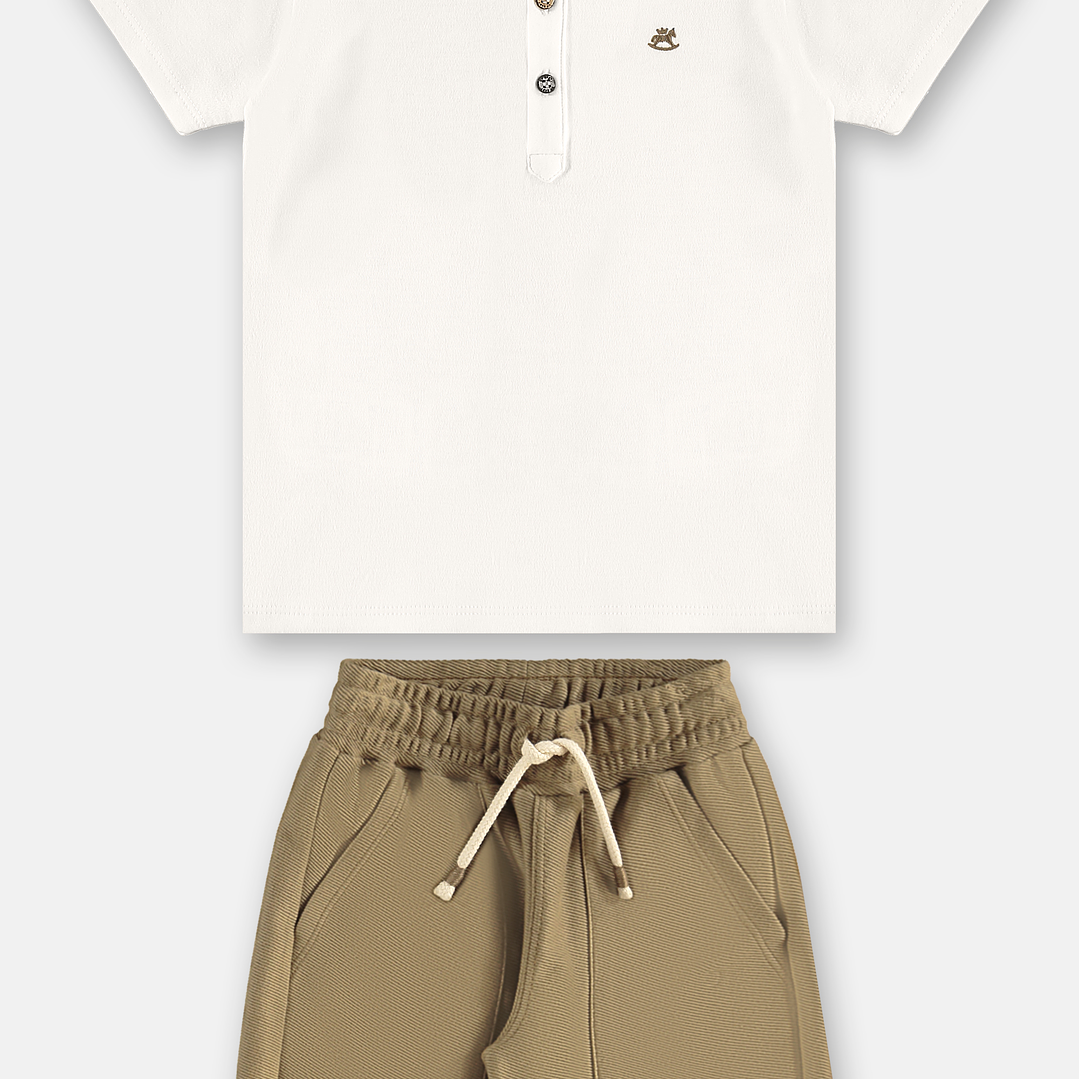 Set Polera cuello alto y bermuda  1