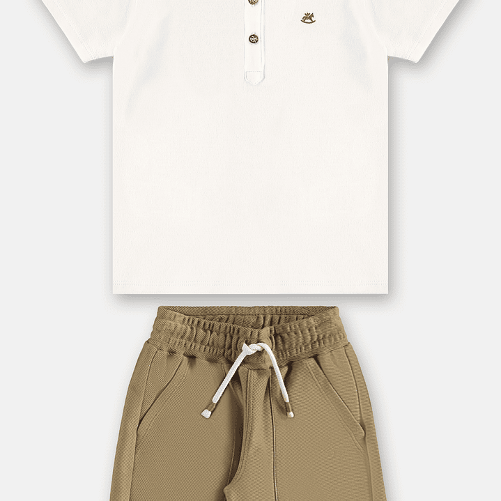 Set Polera cuello alto y bermuda  1