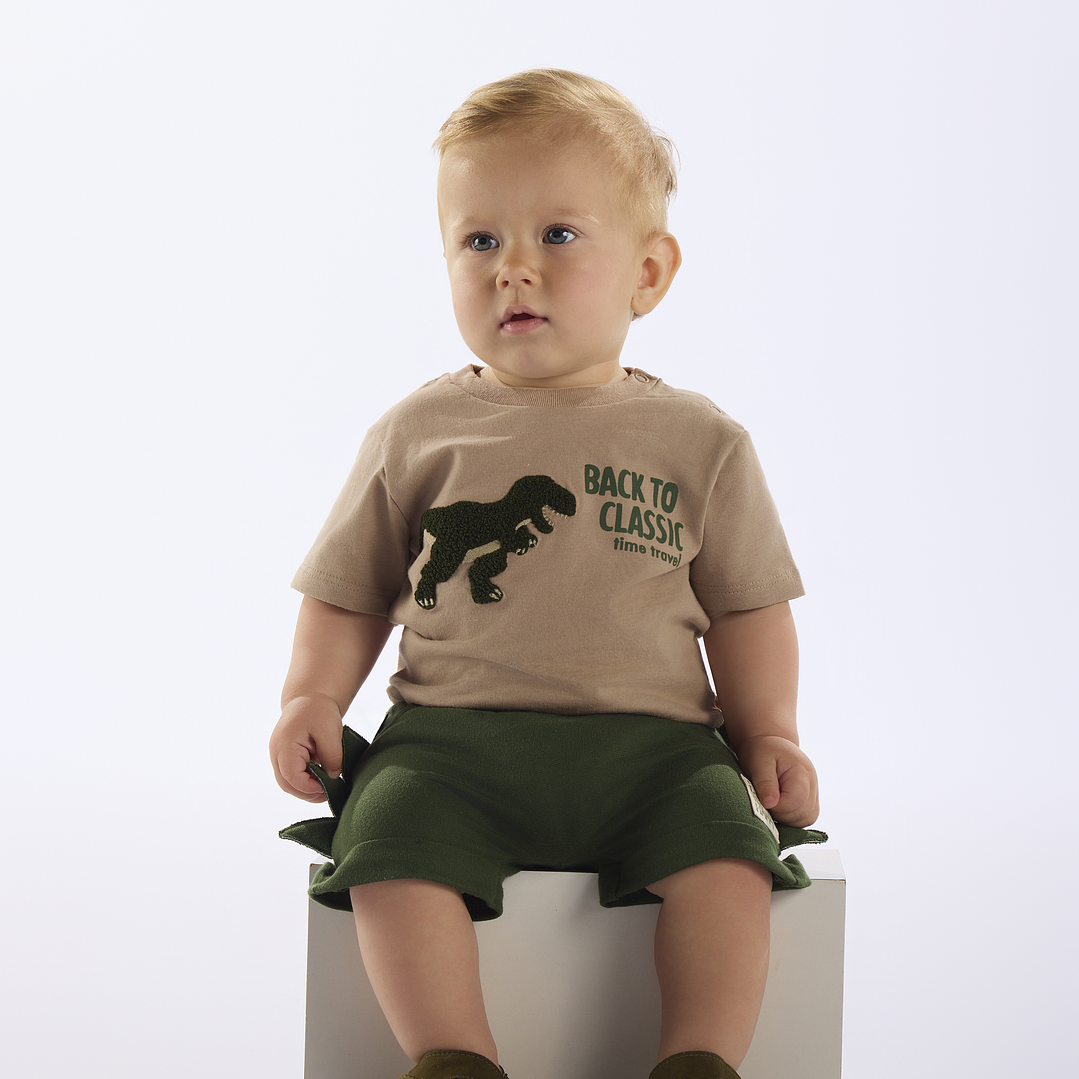 Set polera y short dinosaurio Up Baby 1