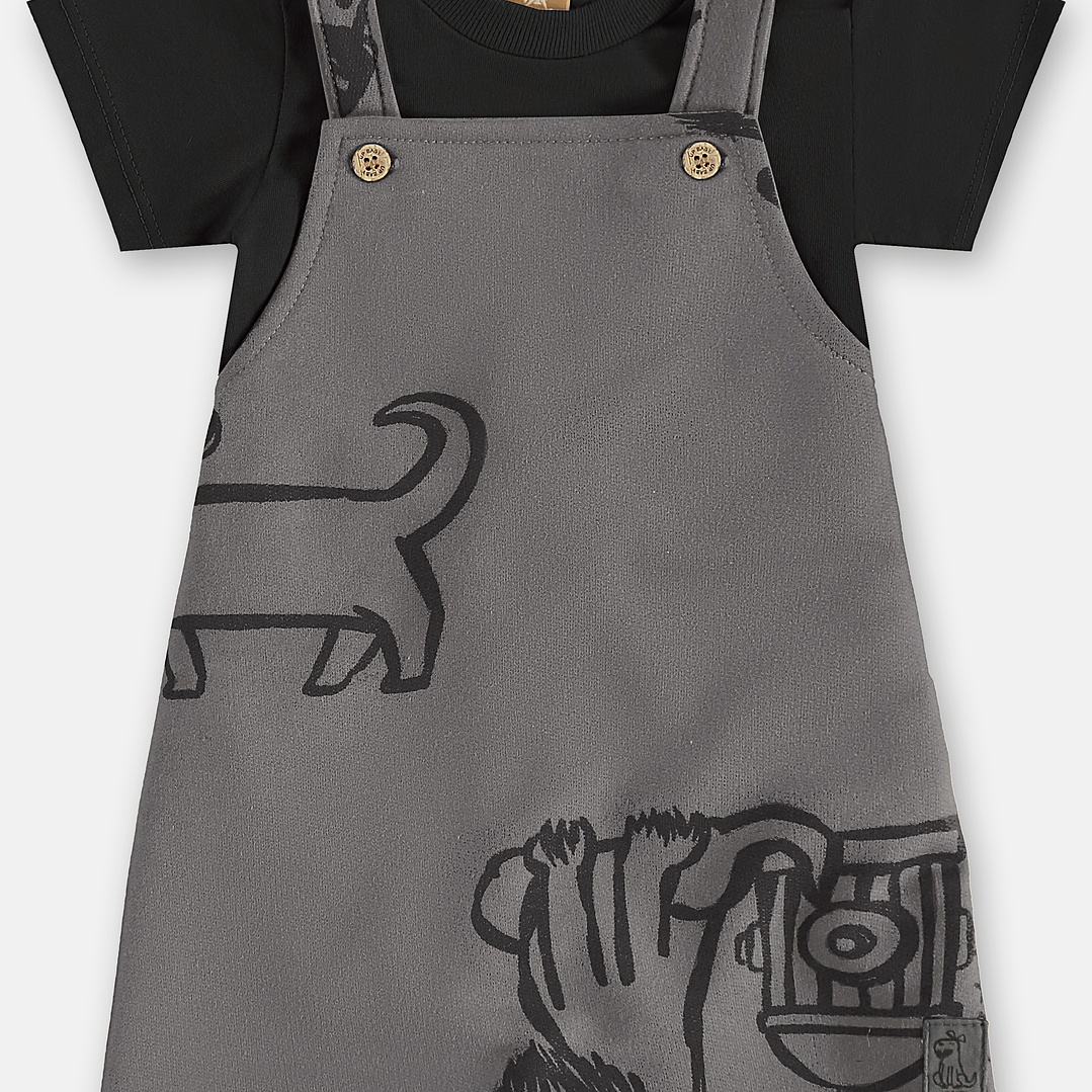 Set polera overall Up baby 1