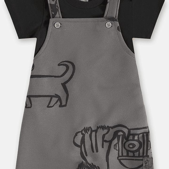 Set polera overall Up baby 1