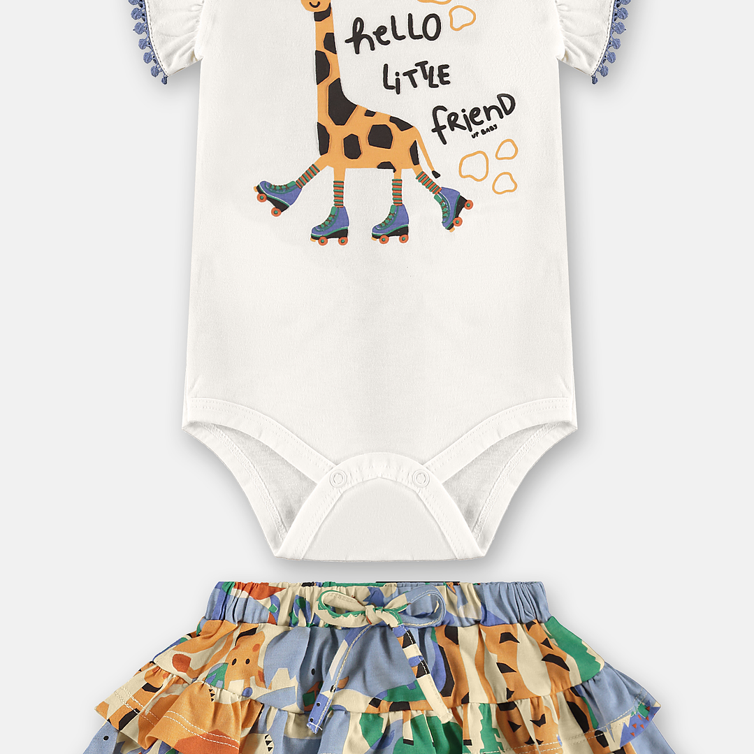 Body jirafa y falda selva Up Baby 1