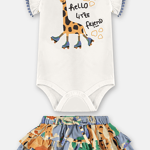 Body jirafa y falda selva Up Baby