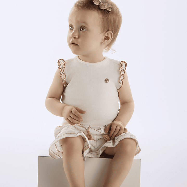 Body volado con short de lino Up Baby 1