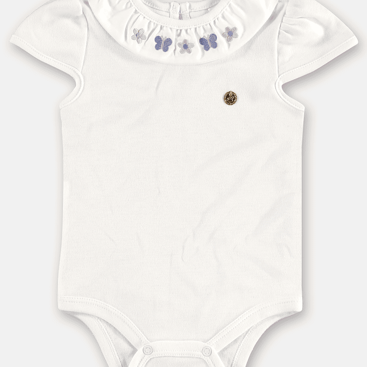 Body manga corta con cuello bordado Up Baby 1