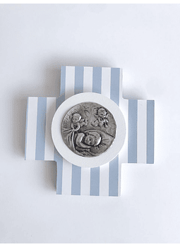 Cruz Estampada Ángel Guarda 14x14