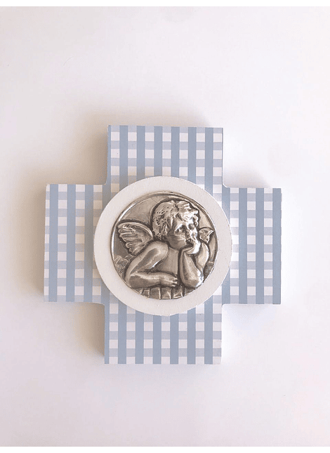 Cruz Estampada Ángel 14x14