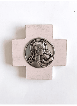 Cruz Cuadrada Virgen con Niño