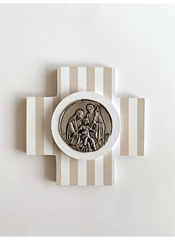 Cruz Estampada Sagrada Familia 14x14