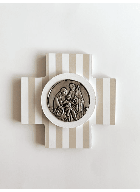 Cruz Estampada Sagrada Familia 14x14