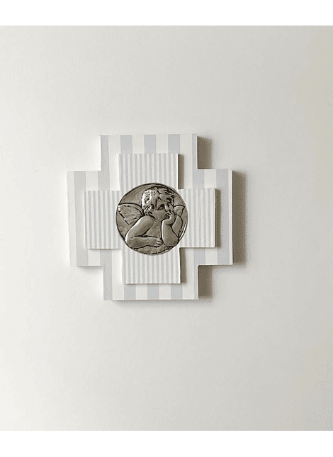 Cruz doble fondo Ángel 14x14