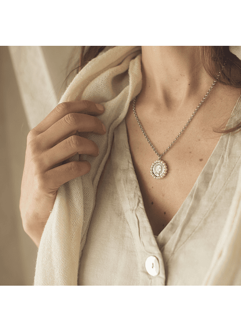 Conjunto Medalla Virgen Niña