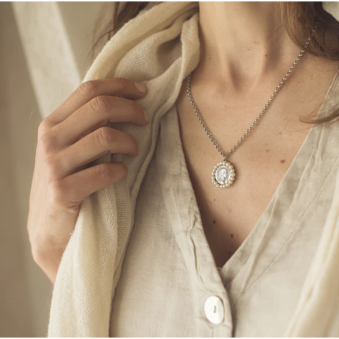 Conjunto Medalla Virgen Niña