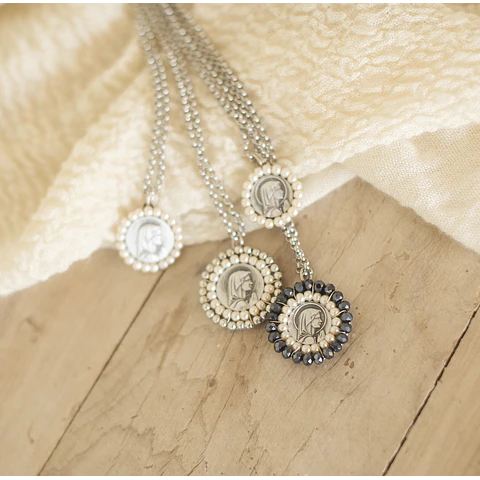 Conjunto Medalla Virgen Niña