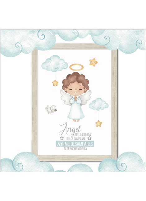 Cuadro Ángel de la Guarda con Oración
