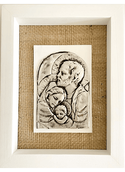 Cuadro Sagrada Familia Rustic