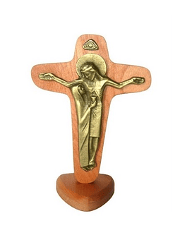 Cruz Unidad Pedestal con Madera 