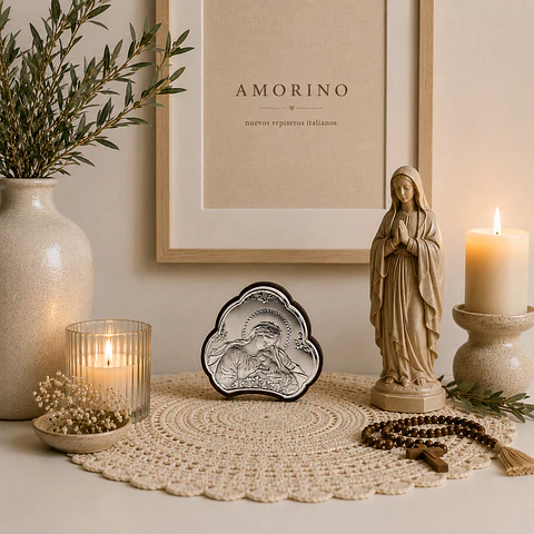 Cuadro italiano Virgen con Niño 