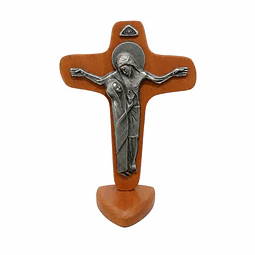 Cruz Unidad Pedestal con Madera 