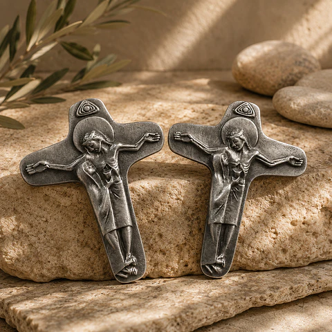 Cruz Unidad Metal plateada