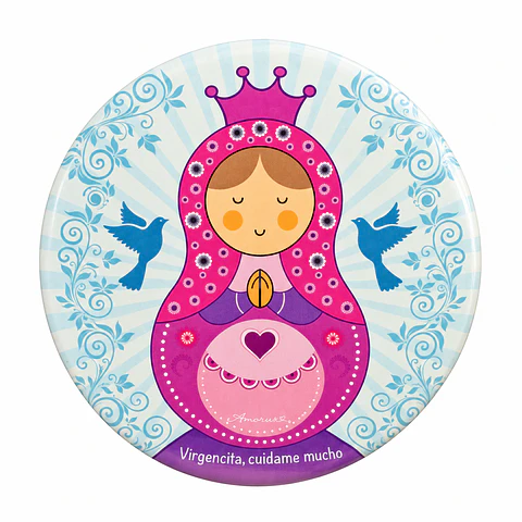 Imán virgencita Mamuchka rosa
