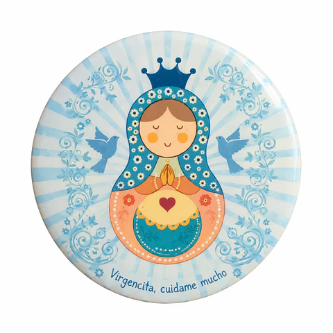 Imán virgencita Mamuchka rosa