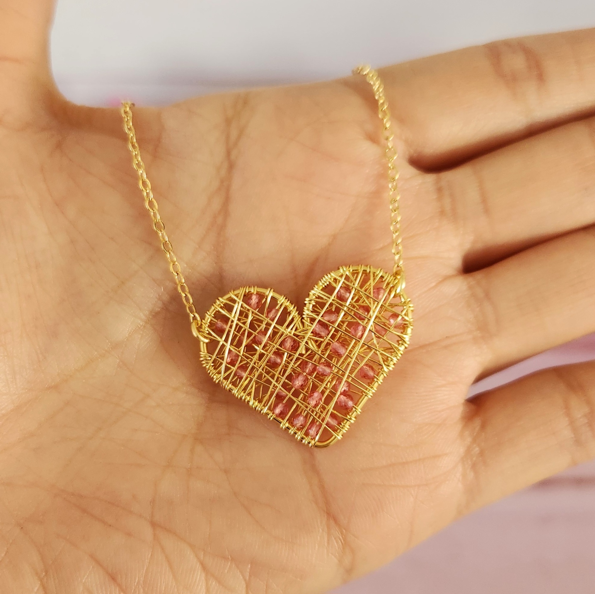 Collar Corazón Rosado